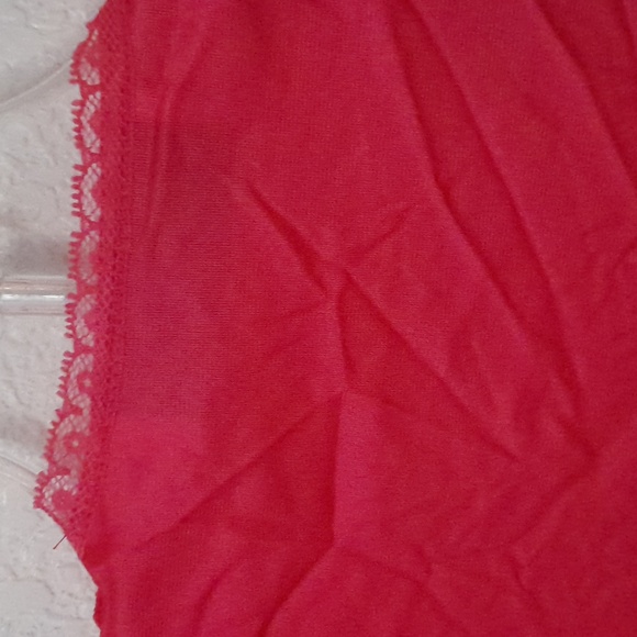 Vintage Vandemere Bright Pink Lace Trimmed One Button Gown - Picture 10 of 11